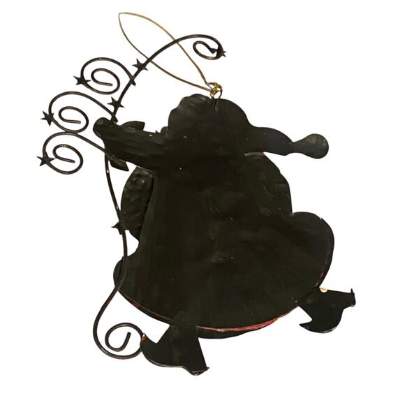 Vintage 1990s 3D Tin Metal 7" Santa Claus Christmas Ornament - Picture 5 of 7